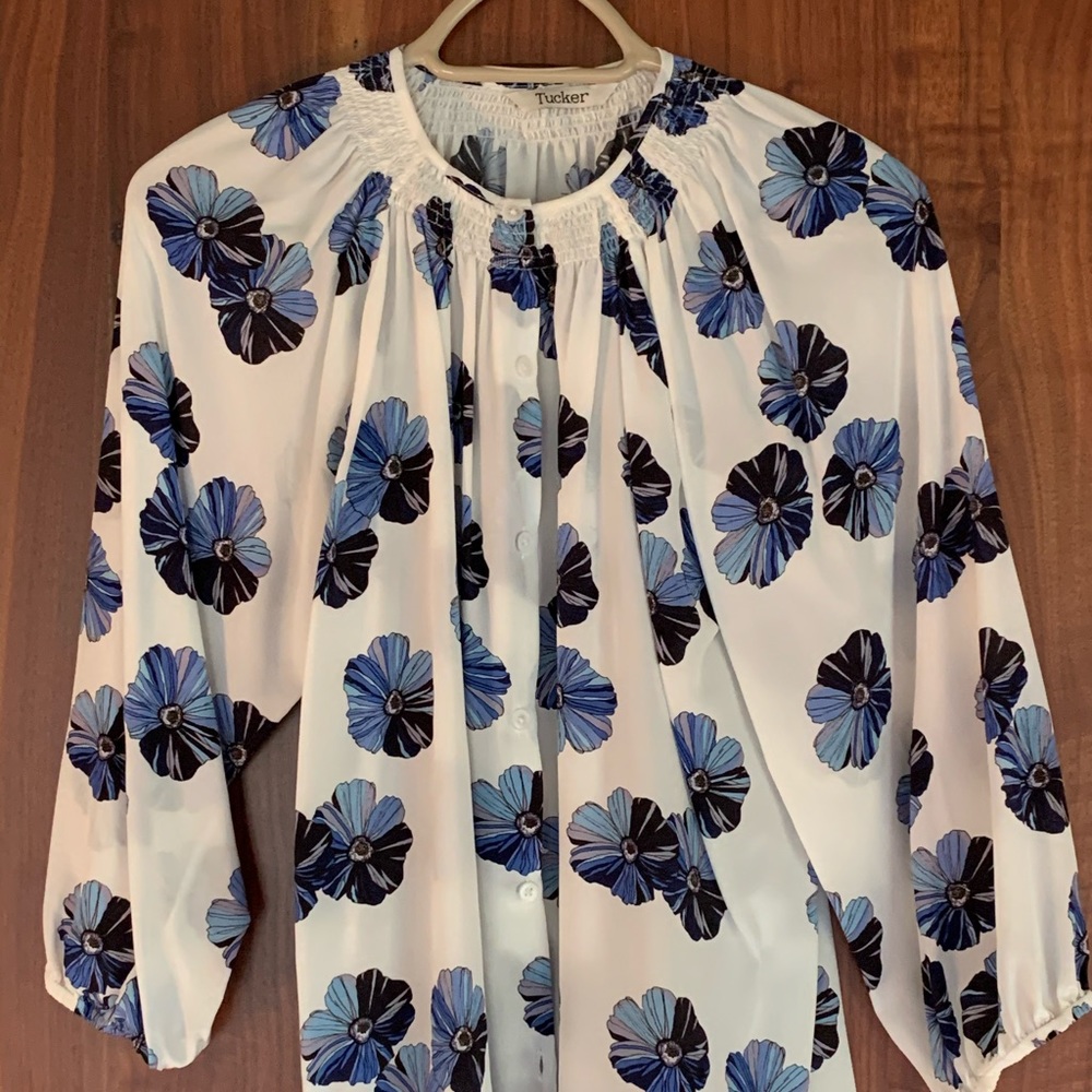 NWOT Tucker 100% Silk Classic Blouse